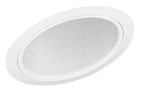6IN Standard Slope Down-Light Baffle Trim, White, White Trim Ring