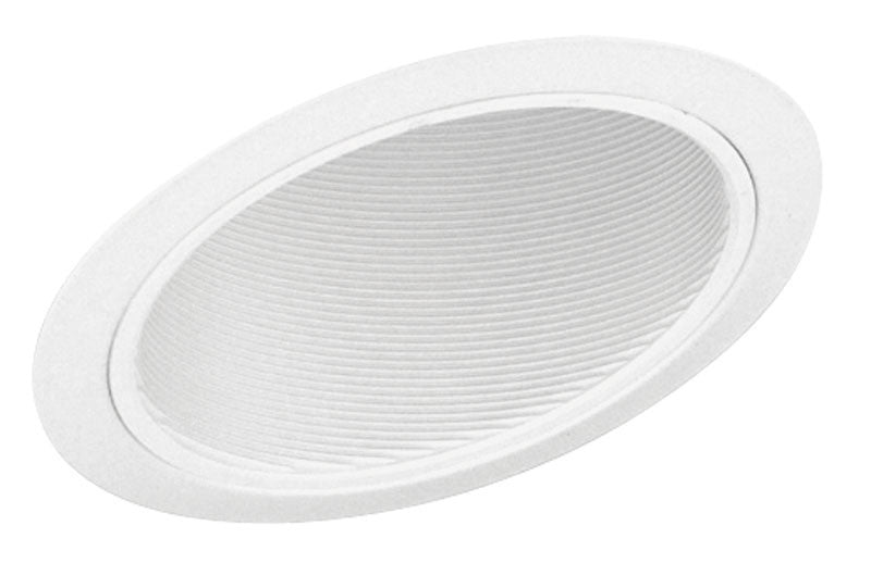 6IN Standard Slope Down-Light Baffle Trim, White, White Trim Ring