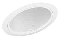 6IN Standard Slope Down-Light Baffle Trim, White, White Trim Ring