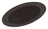 6IN Standard Slope Down-Light Baffle Trim, Black Cone, Black Trim Ring
