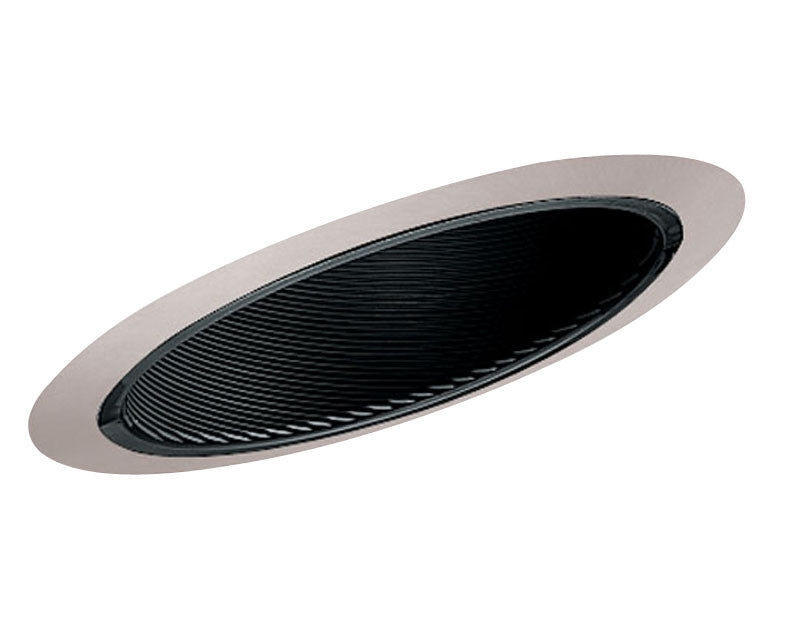 6IN Down-Light Baffle Trim, Black Cone, Black Trim Ring
