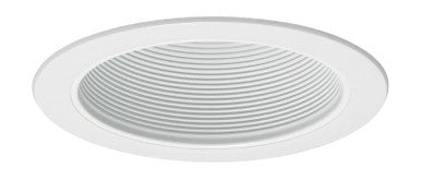 6IN Conical Baffle Trim, White, White Trim Ring