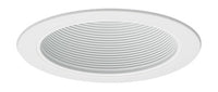 6IN Conical Baffle Trim, White, White Trim Ring