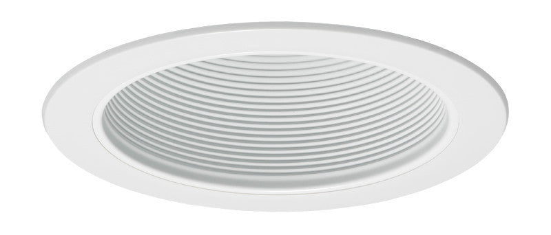6IN Conical Baffle Trim, White, White Trim Ring