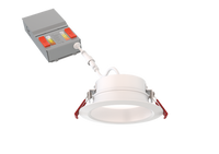 4IN Wafer-Thin LED Down-Light, Deep Regressed, Smooth, Switchable Lumens - 700LM, 1000LM, & 1100LM, Switchable CCT ? 2700K, 3000K, 3500K, 4000K, 5000K, 90+ CRI, Matte White