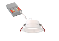 4IN Wafer-Thin LED Down-Light, Deep Regressed, Smooth, Switchable Lumens - 700LM, 1000LM, & 1100LM, Switchable CCT ? 2700K, 3000K, 3500K, 4000K, 5000K, 90+ CRI, Matte White