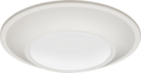 Juno SlimBasics Tapered Surface Mount- Round, 4IN, Switchable CCT ? 3000K, 4000K, and 5000K, 90+ CRI, Environment, Matte White,