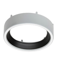 Juno SlimForm Accessory Shroud -Round, 7IN, Down-Light Baffle Trim, Black, White Trim Ring