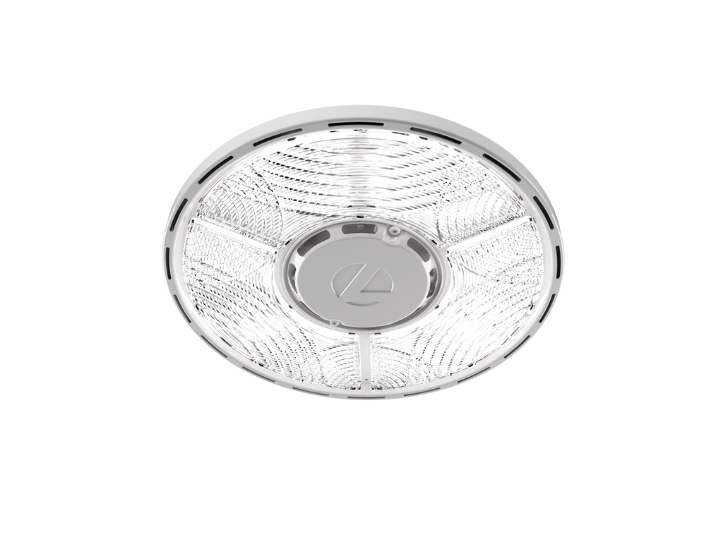 Compact Pro Industrial LED Round High Bay, Switchable Lumens- 12000LM, 15000LM & 18000LM, 120-347V, Switchable CCT- 4000K 5000K, 80 CRI, White