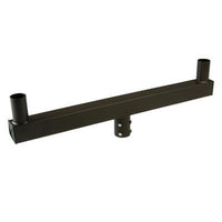 Steel square bullhorn- 2 in line, 2 3/8IN Tenon, Fixture tenon size 2 3/8, Black finish,  super durable