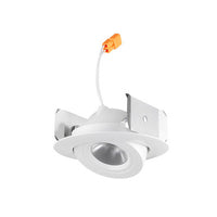 4IN Juno Basics Retrofit Adjustable, 600 Nominal LM, 2700K, 90+ CRI, Narrow Flood, 120V, Forward/Reverse Phase Cut, White