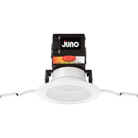 The 4-inch round OneUp? is a quick and easy-to-install direct-wire downlight that features a unique canless design. This product takes one-third less time to install versus a conventional incandescent - JBK4 RD SWW5 90CRI MW M6