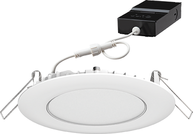 4 Inch LED Connected Wafer Down-Light, Round, Color Selectable - 27K/30K/35K/40K/50K, Matte White- WF4C RD TUWH MW M6
