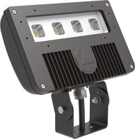 LED Flood Luminaire, 8546 Lumens, 4000K, 70CRI, Wide Flood Distribution, 120-277V, Yoke with Cord, Bronze Finish