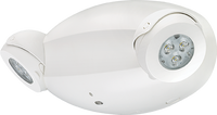 Twin Head LED Emergency Light, 120-347V, Lithium Iron Phosphate Extra High Output Battery, Self-Diagnostic & Remote Test, White Finish - ELM6L UVOLT LTP EHO SDRT