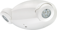 Twin Head LED Emergency Light, 120-347V, Lithium Iron Phosphate Extra High Output Battery, Self-Diagnostic & Remote Test, White Finish - ELM6L UVOLT LTP EHO SDRT