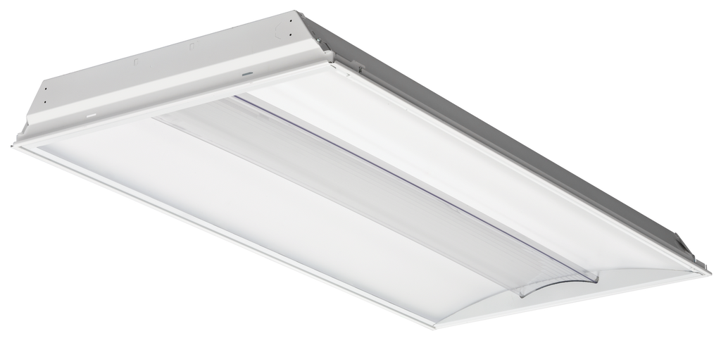 Architectural 2x4 LED troffer, Nominal 7200 LM, Step-level dimming, 6FT pre-wire, 18 gauge, 3/8IN dia, 4 wire - 2 circuit, 80+ CRI, 4000K