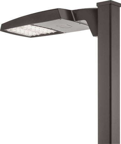 RSX LED Area Light, Size 2, 22910 Lumens, 5000K, IES type III asymmetric, 120-277V, Square pole mounting, Black finish, super durable