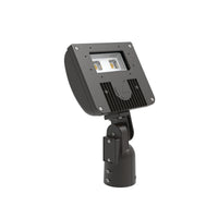 LED Flood Luminaire, 4000K, Horizontal Flood, 120-277V, Integral Slipfitter, Bronze finish