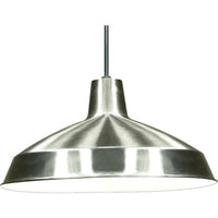 Brushed Nickel Industrial Warehouse Style Pendant - 16in. Diameter