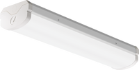 2FT LED Wraparound, Nominal 3300 LM, Curved, linear prismatic with trim ring, eldoLED dimming 1%, 80+ CRI, 4000K, Nlight Air 2.0, Networked wireless, fixture integrated occupancy and daylight sensor