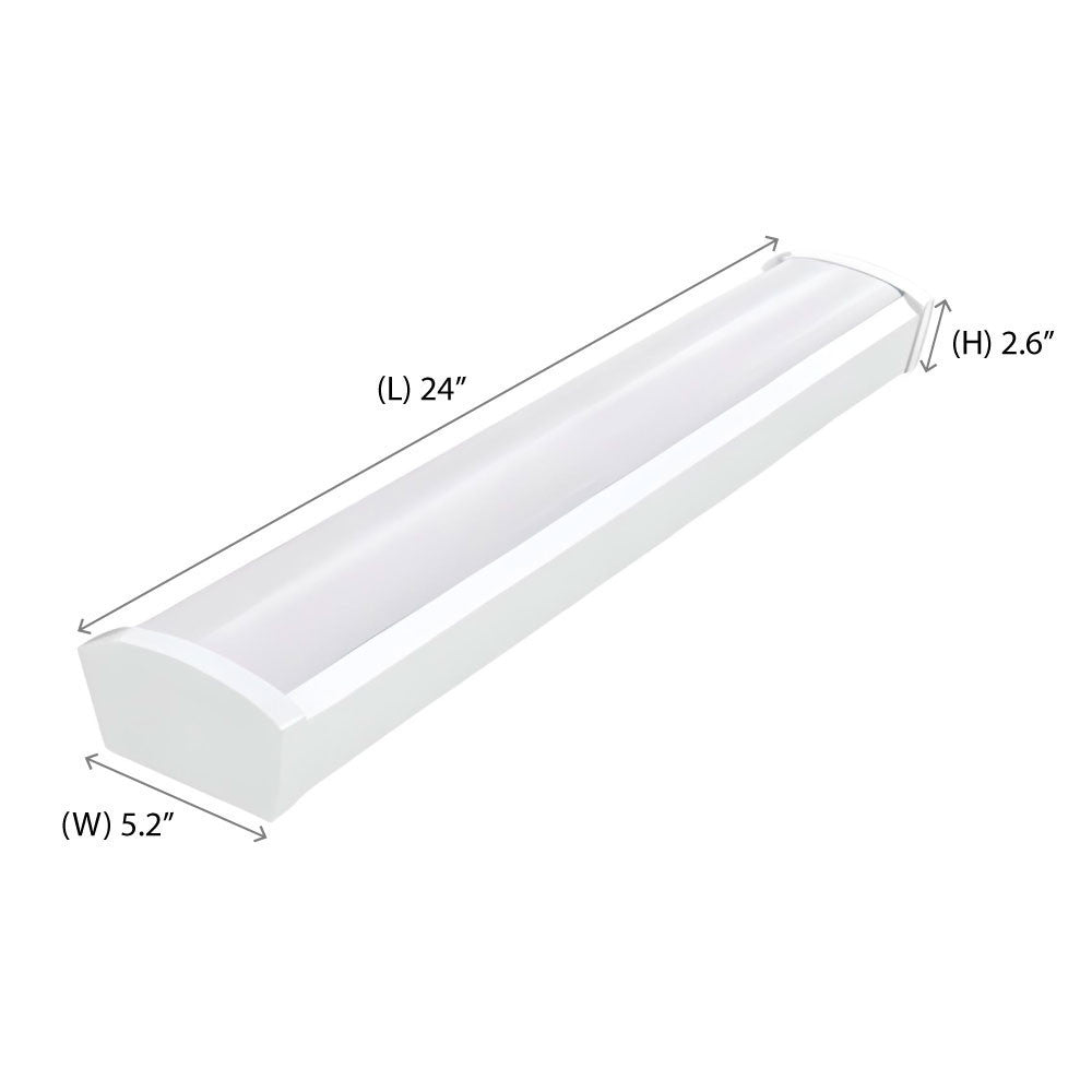 24 Inch LED Wraparound Light - 20 Watt - 1600 Lumens - 4000K Cool White - 120-277V