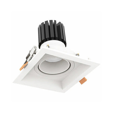 LED Architectural Light Single Slot - 10W - 120V - Color Selectable 27K/30K/35K/40K/50K - Triac Dimmable - Frosted Lens - White Finish