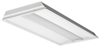 Architectural 2x4 LED troffer, Nominal 4000 LM, eldoLED dimming 1%, 6FT pre-wire, 18 gauge, 3/8IN dia, 5 wire - 1 circuit w/ low voltage wires, 80+ CRI, 3500K