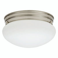 LED Mushroom Flush Mount 9IN, 9IN, 80 CRI, 3000K, Polished Brushed Nickel