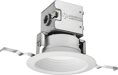 Lithonia OneUp is a quick and easy-to-install direct wire downlight that features a unique canless design. These efficient all-in-one LED fixtures are rated for a 50, 000 hour life. - 4JBK RD 50K 90CRI MW M6