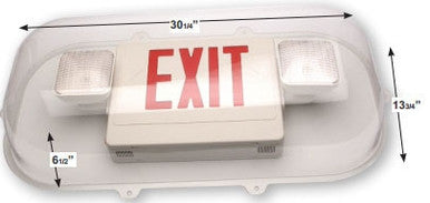 Polycarbonate Vandal Shield for Combo Emergency/ Exit Sign