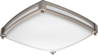 LED Saturn Flush Mount Square, 13IN, 80 CRI, 3000K, Brushed Nickel