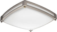 LED Saturn Flush Mount Square, 13IN, 80 CRI, 3000K, Brushed Nickel