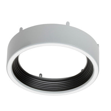 Juno SlimForm Accessory Shroud -Round, 7IN, Down-Light Baffle Trim, Black, White Trim Ring