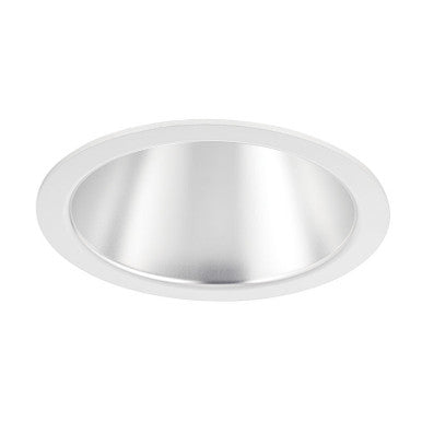 Aculux 2-in Round Lensed Self Flanged Cone, White - 2DP W SF WET
