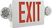 Quantum ThermoPlastic Exit/Unit Combo, Red, Emergency Operation with Self-Diagnostic