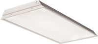 LED troffer, 2x4, Nominal 4800 lumens, Flush aluminum, white, #19 pattern acrylic, .156in. thick, eldoLED dimming 1pct, 80+ CRI, 3500K, SKU - 229XJ2 - 2TL4 48L FW A19 EZ1 LP835
