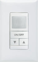 Wall Switch Sensor, Passive Dual Technology, Low Voltage, Raise/Lower Dimming, Ivory