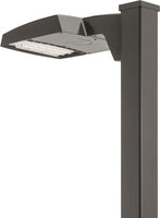 RSX LED Area Light, Size 1, 17242 Lumens, 5000K Daylight, Type IV Forward Beam, 347-480V, Round pole mounting, Dark bronze finish - RSX LED1 LED P4 50K R4 HVOLT RPA DDBXD