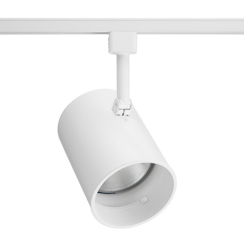 Trac-Lites Flat Back Cylinder with Baffle BR30/PAR30/PAR30L, White Baffle, White