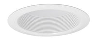 6IN Full Black Baffle Trims, White, White Trim Ring
