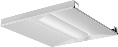 Basket LED Lensed Troffer 2x2, Nominal 3300 LM, Curved, Linear Prismatic, Generic Dimming Driver (0-10v), Dims to 10%, 80+ CRI, 4000K