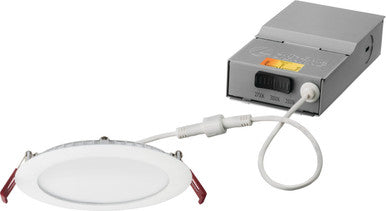 6 Inch Wafer Thin LED Downlight, Color Selectable 27K/30K/35K, Multi-Volt, 90+ CRI, Brushed Nickel - WF6 LED 27K30K35K MVOLT 90CRI BN M6