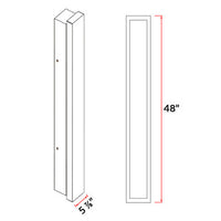 Decorative Edge Lit LED Wall Sconce - 48in.X5-7/8in. - 36 Watt - Max Lumens 2980 - Color Temperature Selectable 30K/40K/50K - 120-277V - Black Finish