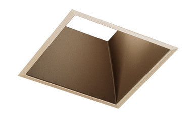 3IN Square Downlight Reflector,Wheat Diffuse,Self Flanged, White painted flange
