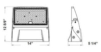 LED Uplight Wallpacks - Commercial Wall Fixtures With Adjustable Light - Choose Your Wattage