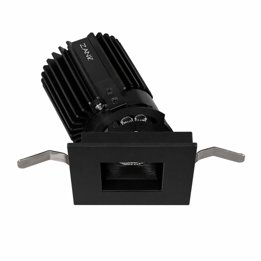 Volta 2in Square Pin Hole Trim Narrow Flood Beam 1800-4000K in Black - R2SPT-NTWA-BK