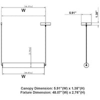Decorative Linear 360 Degree LED Tube Light - 4 Foot - Multi Watt Selectable 33/35/37/39  Watts - Color Temperature Selectable 27K/30K/35K/40K/50K - White Finish - 120-277V