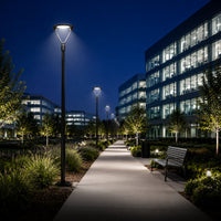 LED Modern Pole Light - 300 Watt - 39000 Lumens - 5000K Daylight - 120-277V - Bronze - Fits Up to 2.5 Inch Pole Top