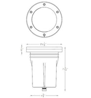 Grand Inground 120V LED Light in 3000K Brass Bronze